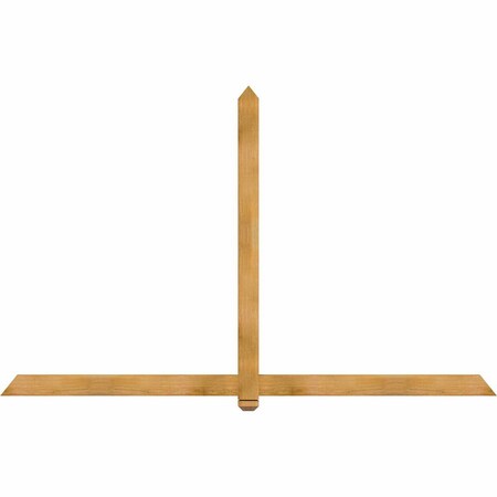 Ekena Millwork Eugene Rough Sawn Timber Gable Bracket, Western Red Cedar, 96"W x 60"H x 2"D x 4"F, 15/12 Pitch GBW096X60X0204EUG00RWR